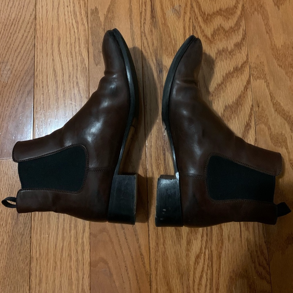 Used Women’s Prada Saffiano Leather Chelsea Boots